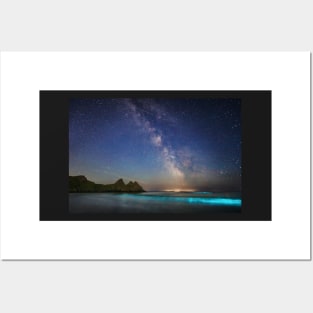 Bioluminescent Plankton at Three Cliffs Bay, Gower Posters and Art